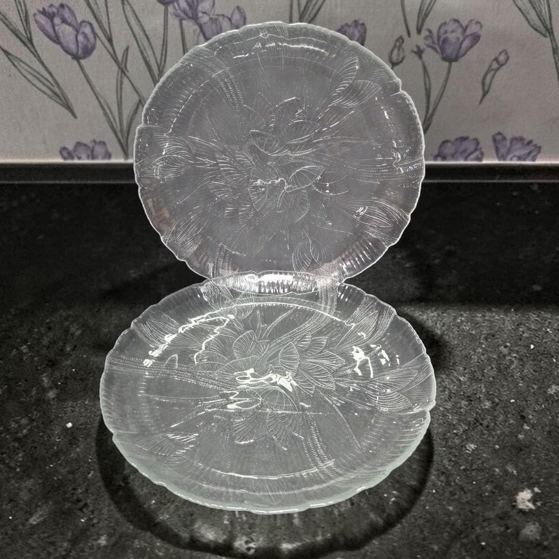 Arcoroc Canterbury Crocus Dinner Plates, Set of 2, Vintage Floral Dinnerware