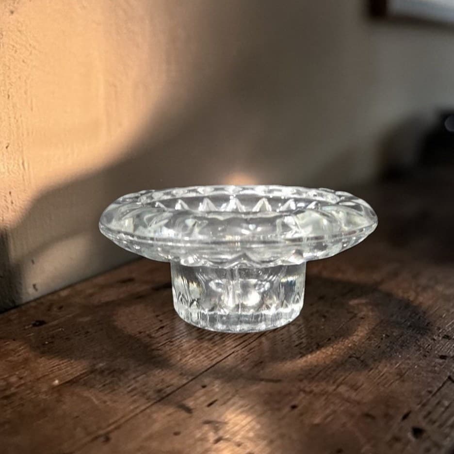 KIG Vintage Heavy Glass Votive Candle Holder, Taper Candle Holder, Home Decor