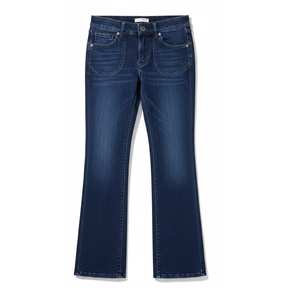 George Dark Wash Wide Leg Jeans, Double Button Patch Pockets, Girls Size 13
