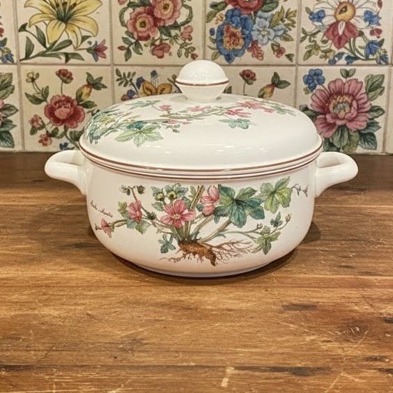 Villeroy & Boch Botanica Covered Vegetable Dish, Vintage Malva Silvestris Design