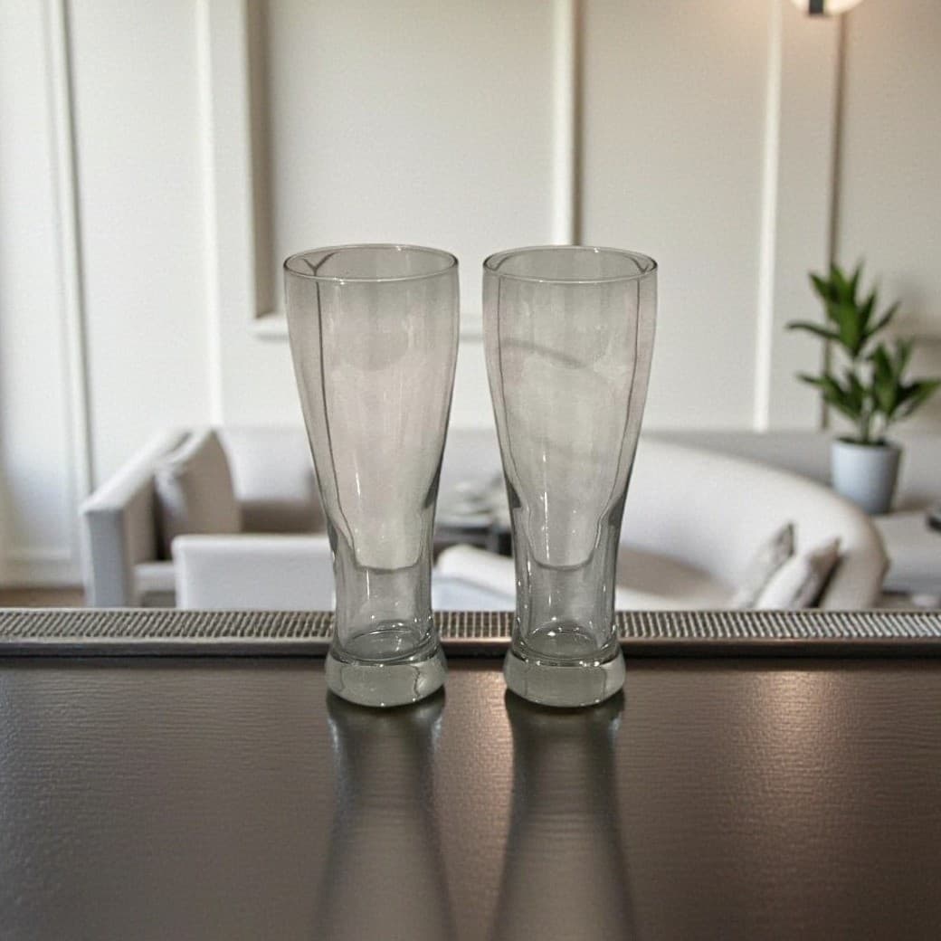 Anchor Hocking 23oz Beer Glasses, Set of 2, Clear Pilsner Barware, Drinkware