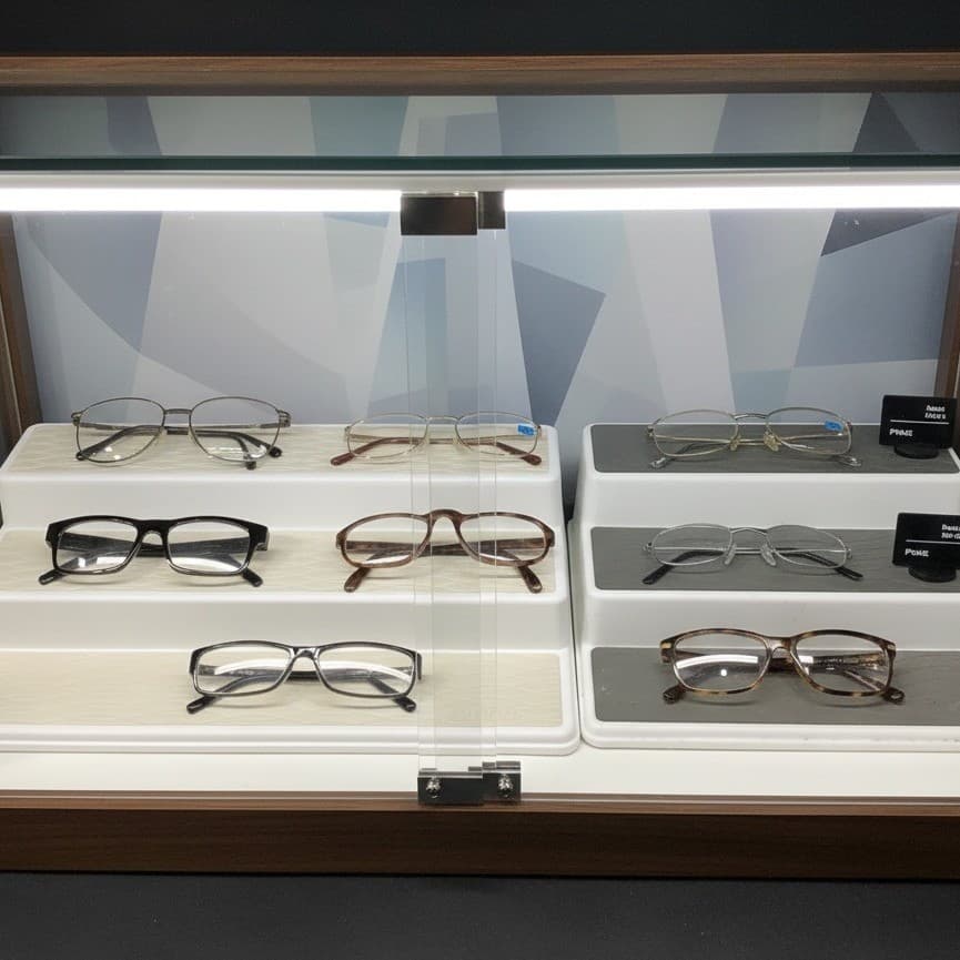Lot of 8 Assorted Eyeglass Frames Metal Acetate Rectangular Oval Black Silver