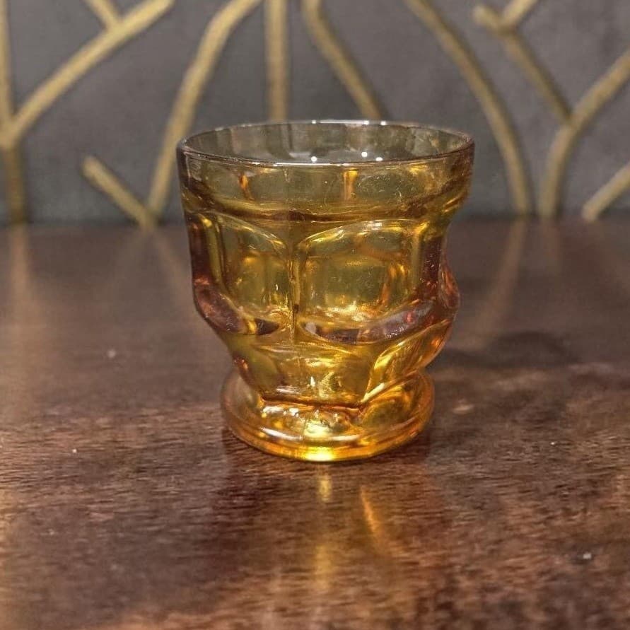 Libbey Ashburton Amber Rock Glass, Vintage MCM Barware, Replacement Drinkware