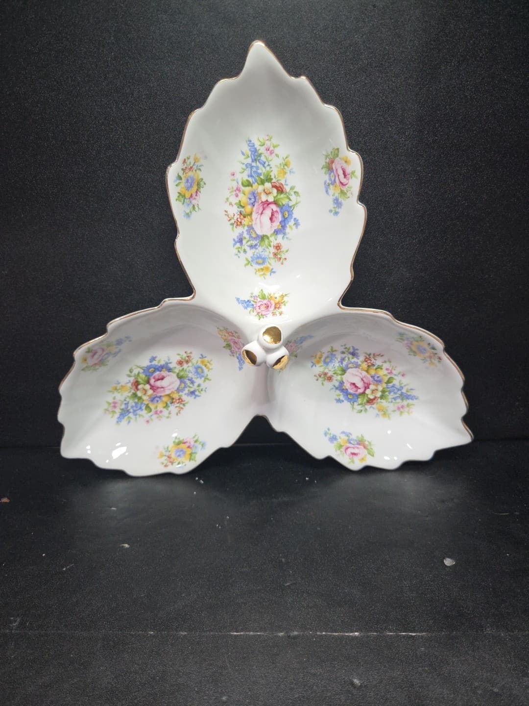 Godinger Antique Reflections 3-Part Serving Dish, Silver Tone Divided Tray