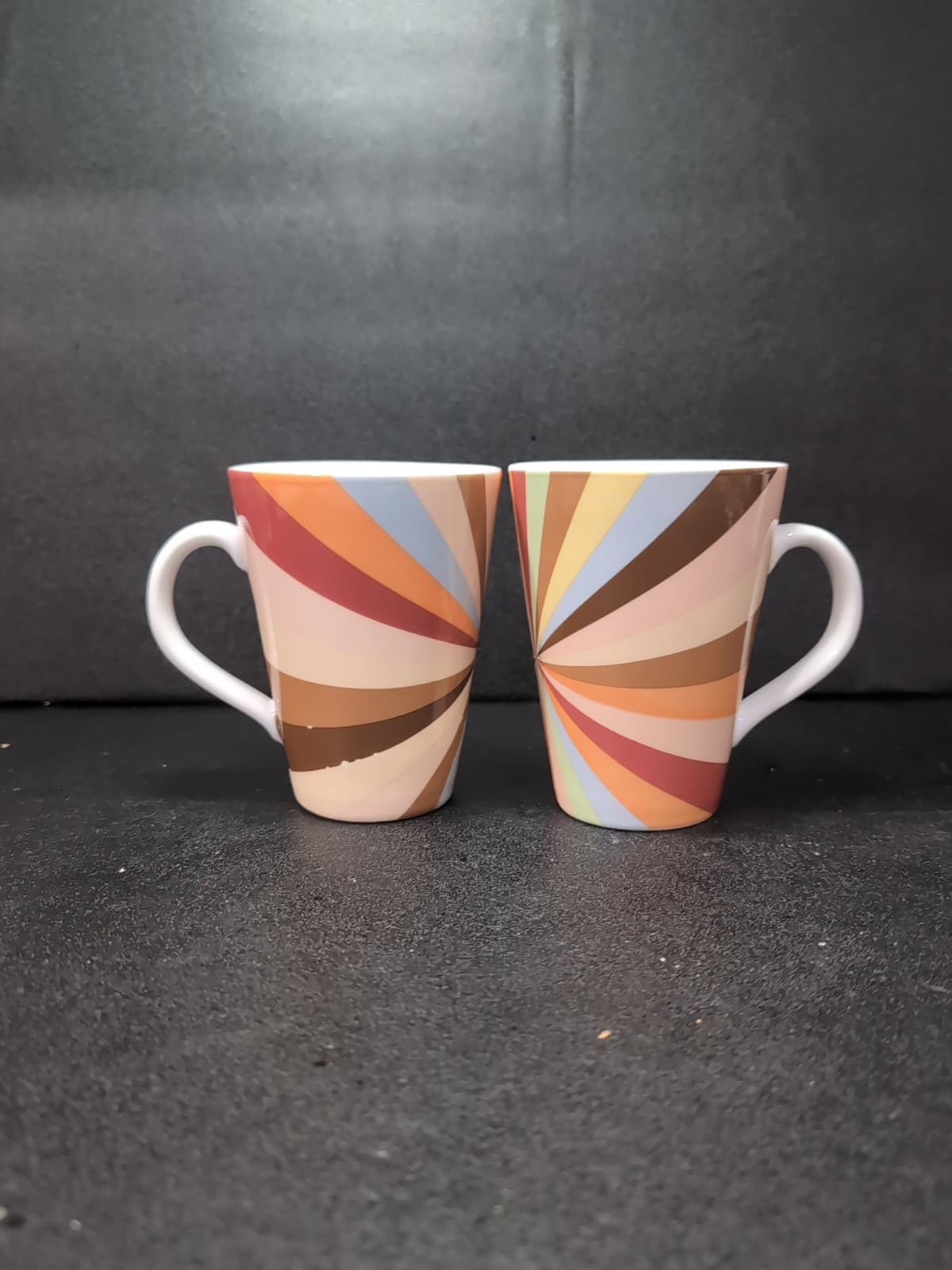 Cheesecake Factory Sweet Passion Mugs, Multicolor Coffee Mugs, Set of 2 Tea Mugs