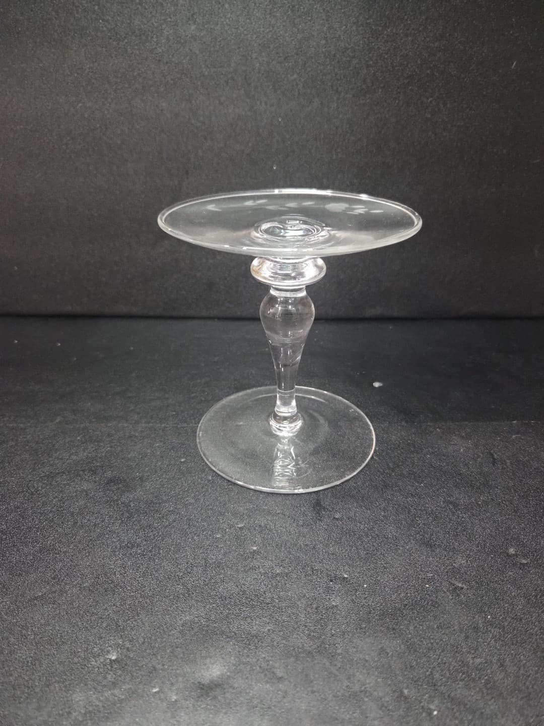 Princess House Heritage Crystal Candlestick, Etched Floral Glassware, 5" Tall