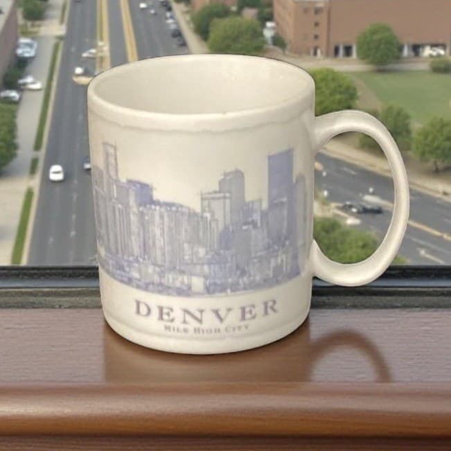 Starbucks Denver Coffee Cup, Vintage Architectural Series Mug, 18oz Drinkware