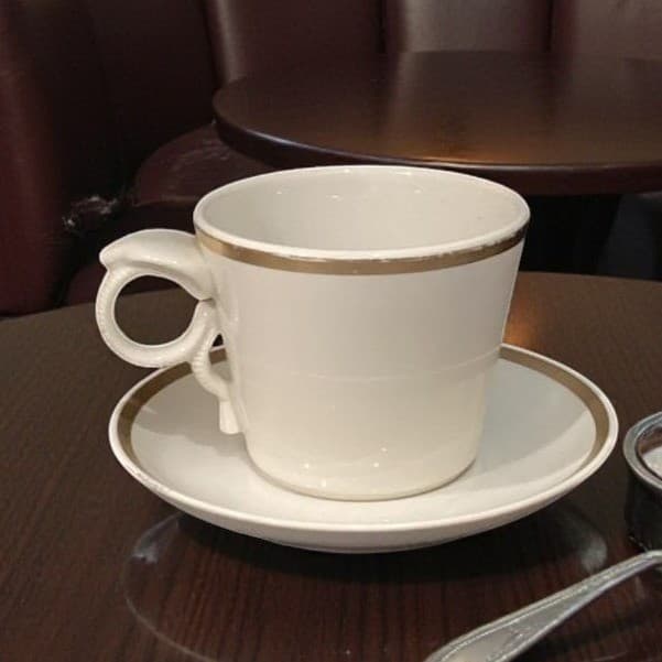 Mayer China Teacup & Saucer, Made For The Forum, Vintage Snake Design Handle