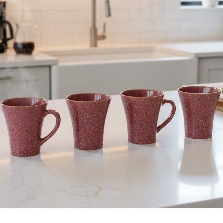 Val Do Sol Speckled Glazed Coffee Cups, Set of 4, Replacement Drinkware Pottery
