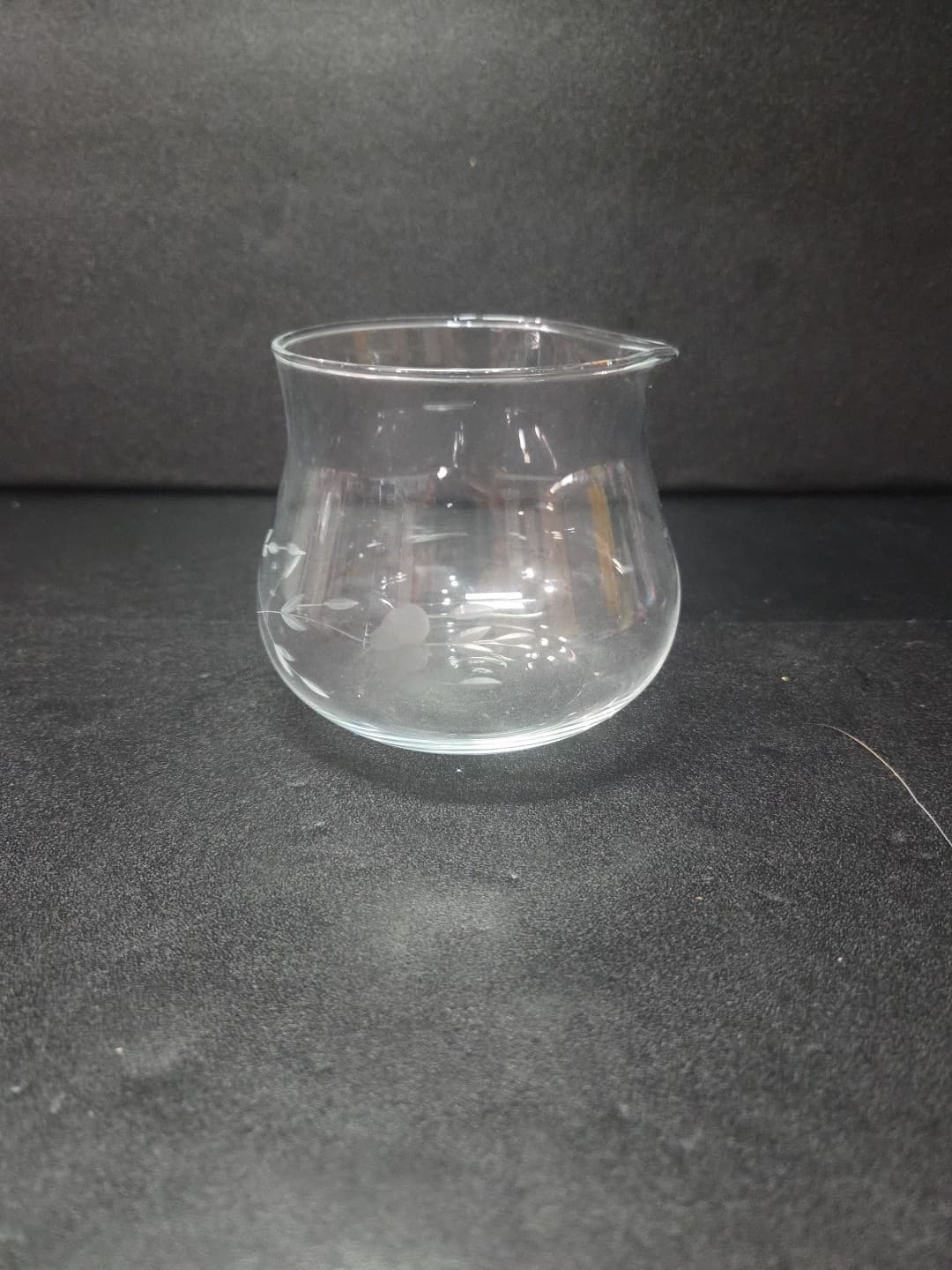 Princess House Heritage Creamer, Etched Floral Pitcher, Small Creamer, Floral