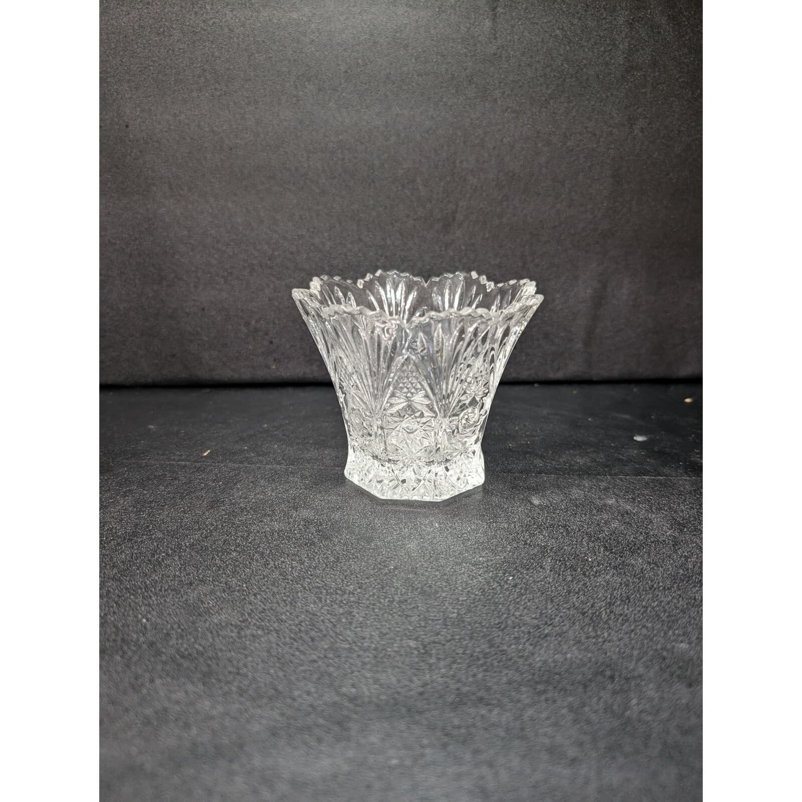 Cut Glass Crystal Rose Vase, Multi-use Vase, Floral Display, 3.25" Vase, Accent