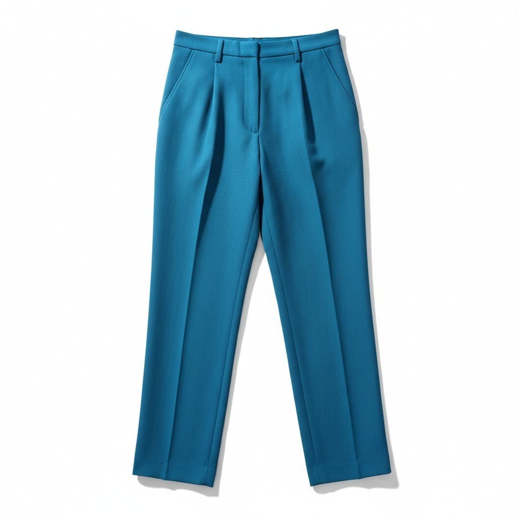 Plaza South Vintage Teal Blue High Waisted Pleated Trousers, Wome's Size 8 Pants