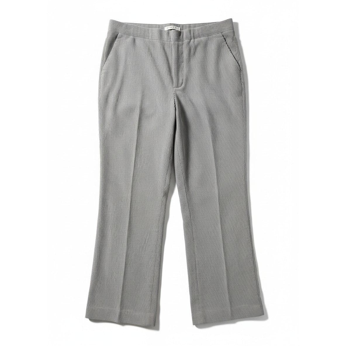 Alfred Dunner Grey Corduroy Straight Leg Elastic Waist Pants, Woman's Size 18