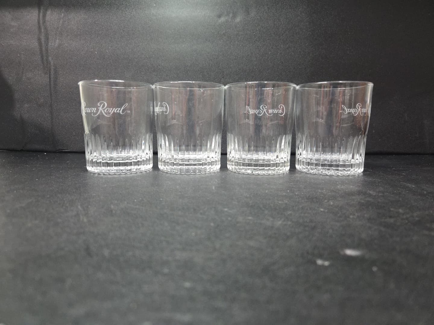 Crown Royal Whiskey Rocks Glasses, Set of 4, Limited Ed, Scotch Whiskey Glass