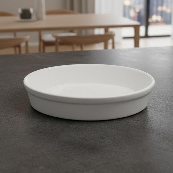 Glossy White Oval Stoneware Baker 13 X 9" Oven Safe Tray Baking Dish