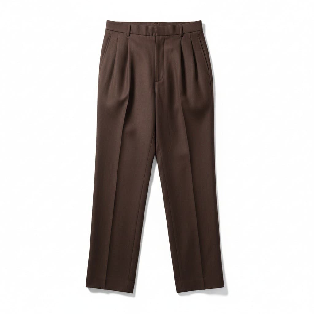 Giorgio Sant' Angelo Brown Pleated Trousers, Vintage High Waist Dress Pants