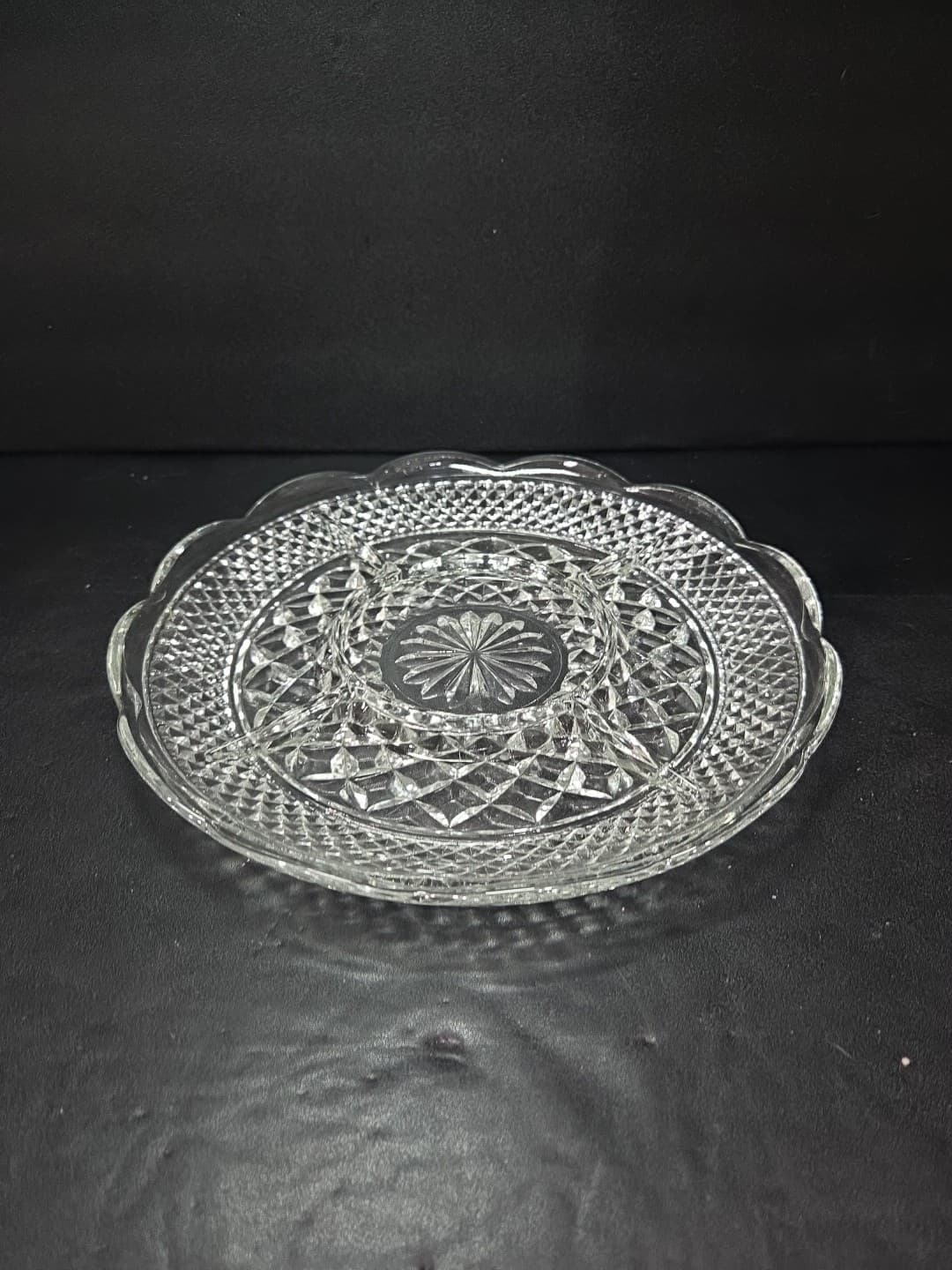 Anchor Hocking Wexford Glass Chip Dip, Veggie Divided Dish, 10.5" Glass Platter