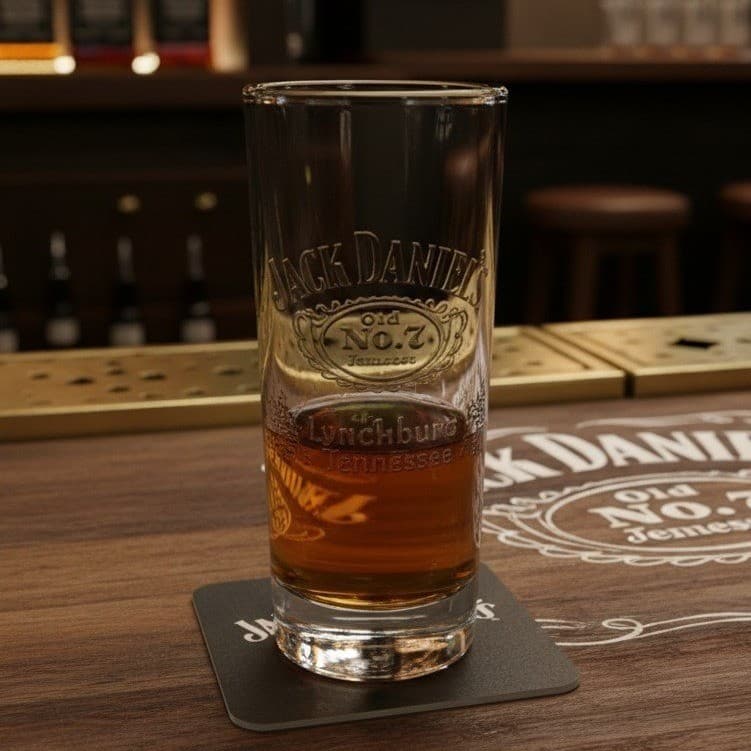 Jack Daniels Tennessee Whiskey Barrel Highball Glass 5.75"