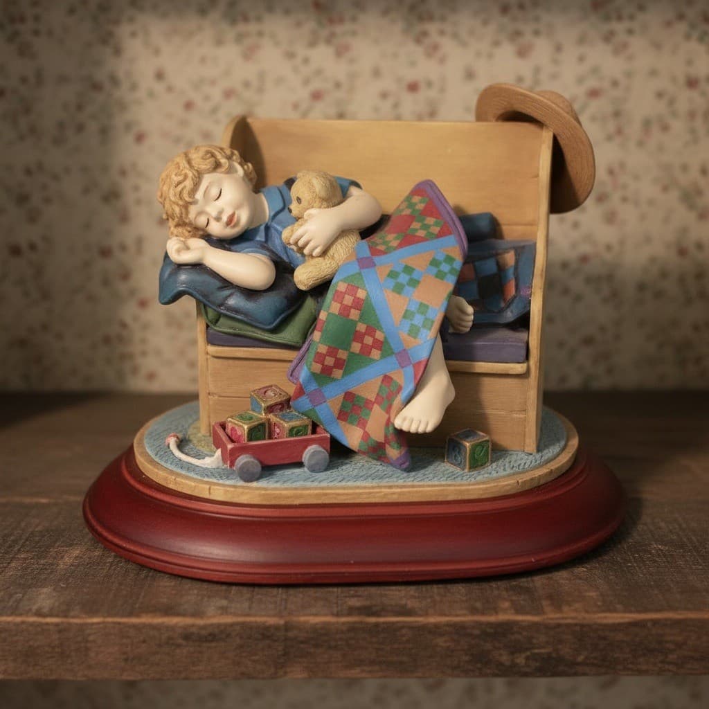 Amish Heritage Collection Tuckered Out First Issue Figurine 1996