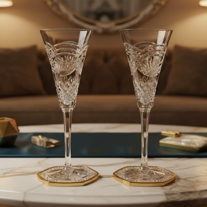Waterford Crystal Celebrations Toasting Flutes 3rd Edition - Dreams 10 1/4" Tall