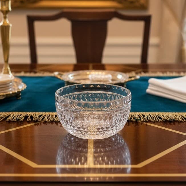 WATERFORD Crystal Alana Pattern Small Bowl Candy Dish Signed 4" Diameter
