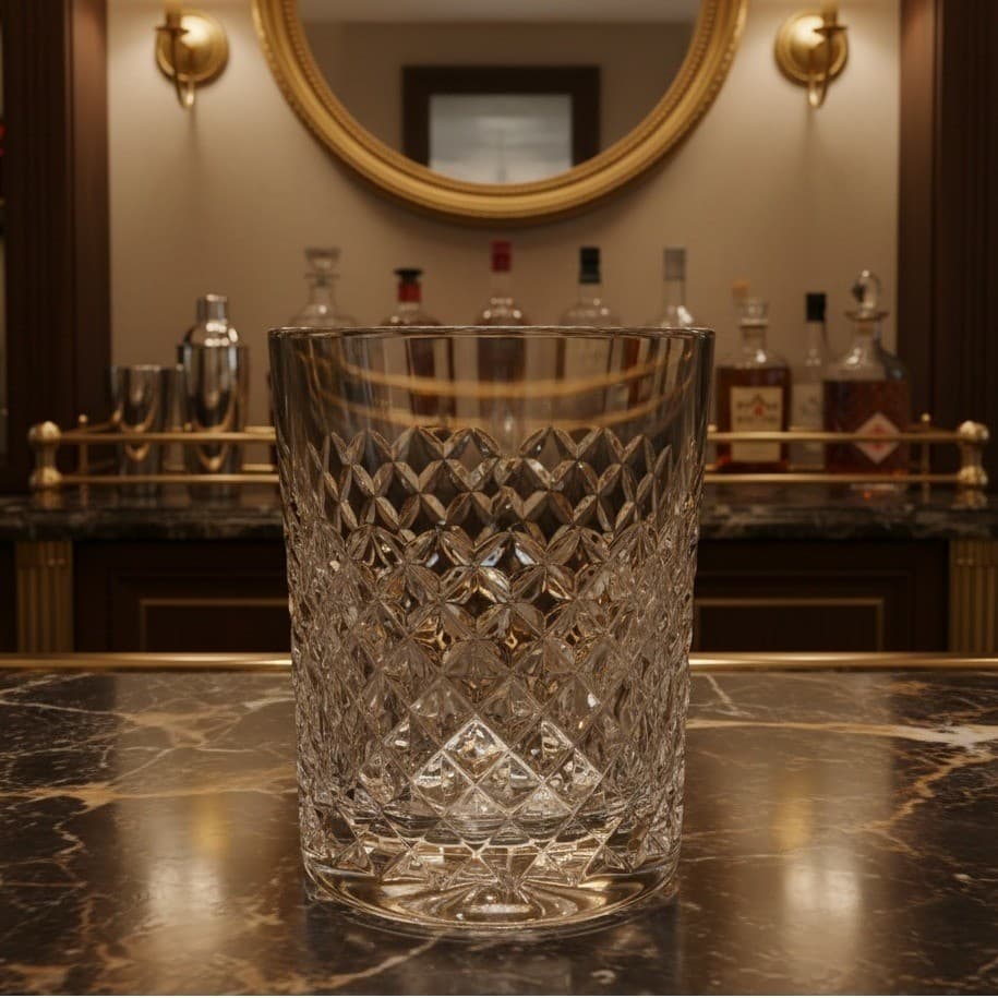 Vintage WATERFORD Crystal ALANA Double Old Fashioned Glass 4 3/8" Tumbler