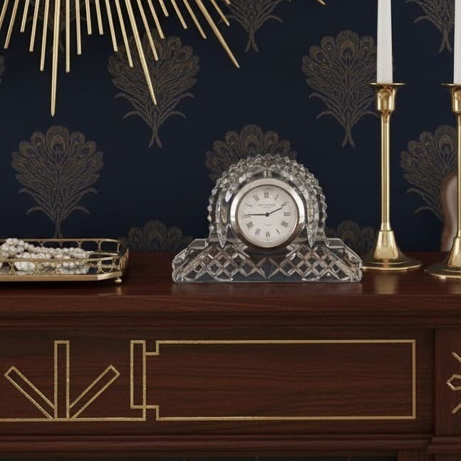 Waterford Crystal Ireland Desk Mantle Clock