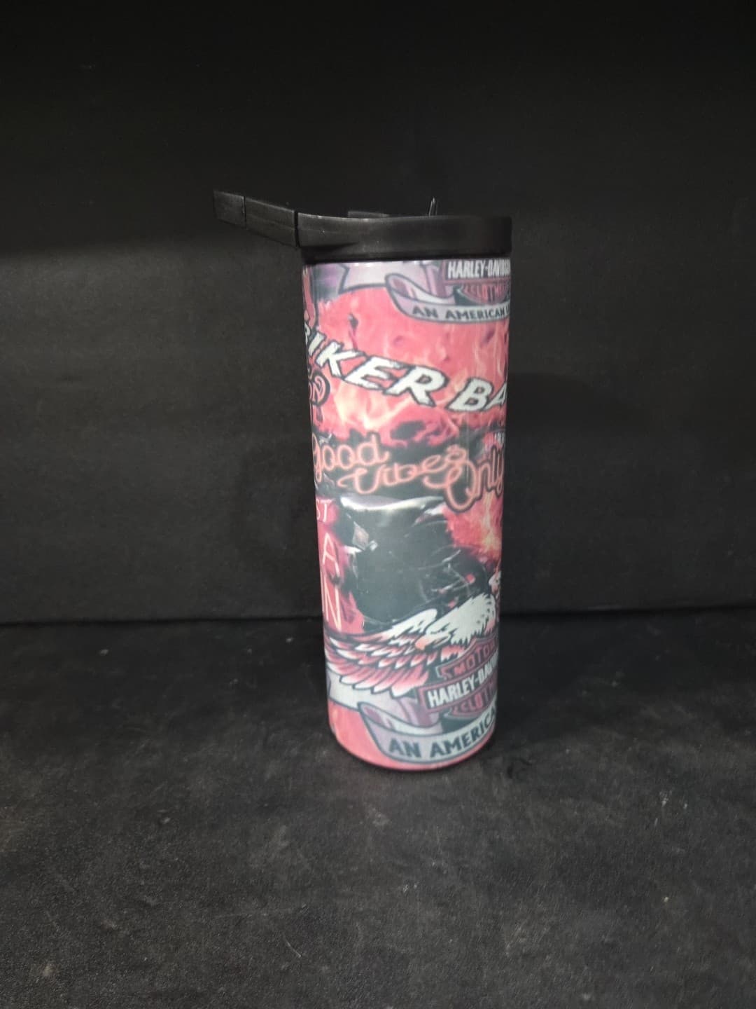 Harley Davidson Good Vibes Hogg Brand 20 oz Insulated Vacuum Sealed Tumbler