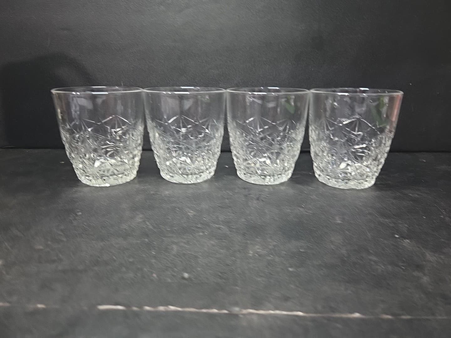 Bormioli Rocco Dedalo Italian Whiskey Glasses Tumblers Lowball Stars Set Of 4