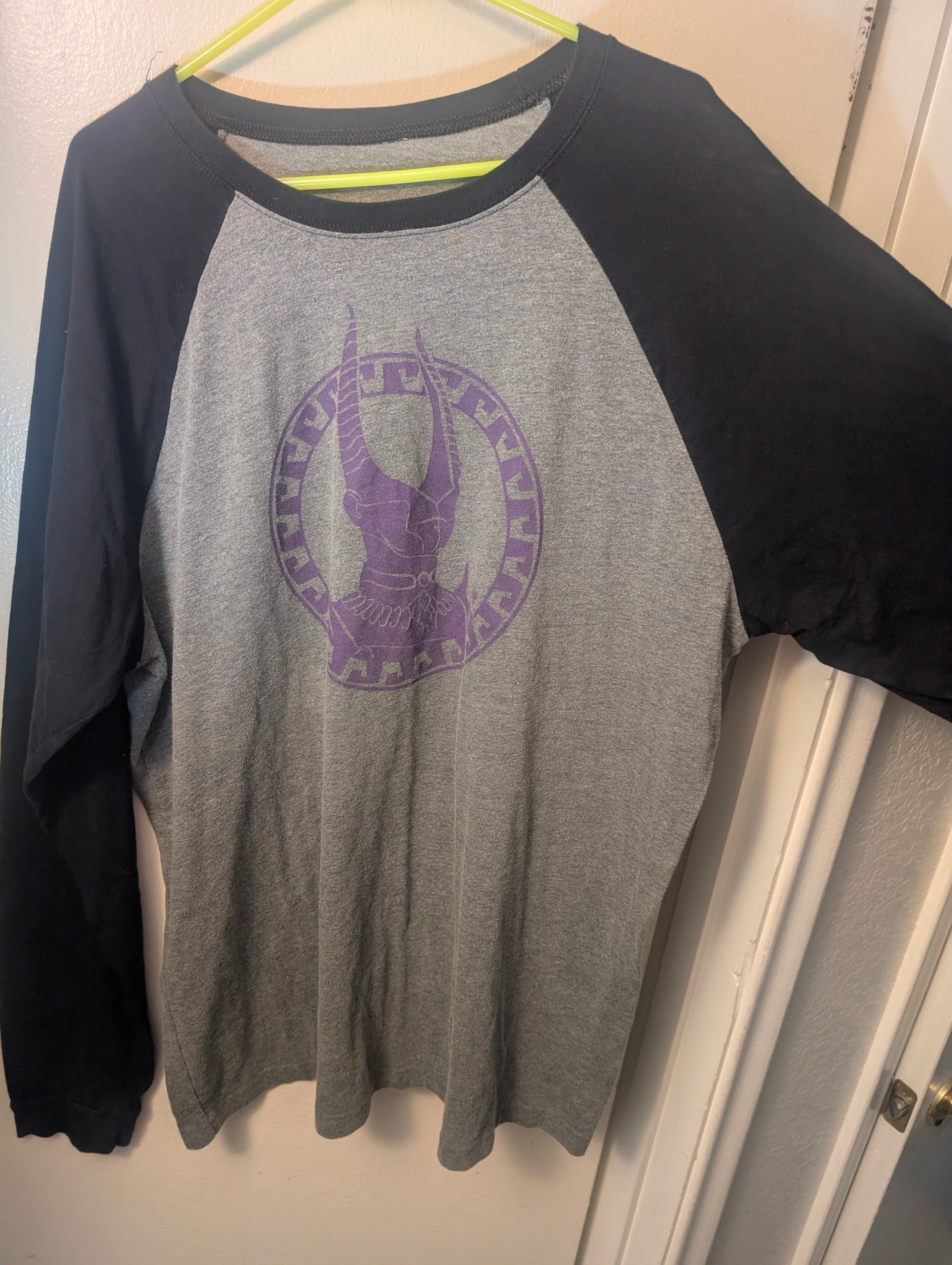 Anubis Graphic Raglan Long Sleeve Shirt