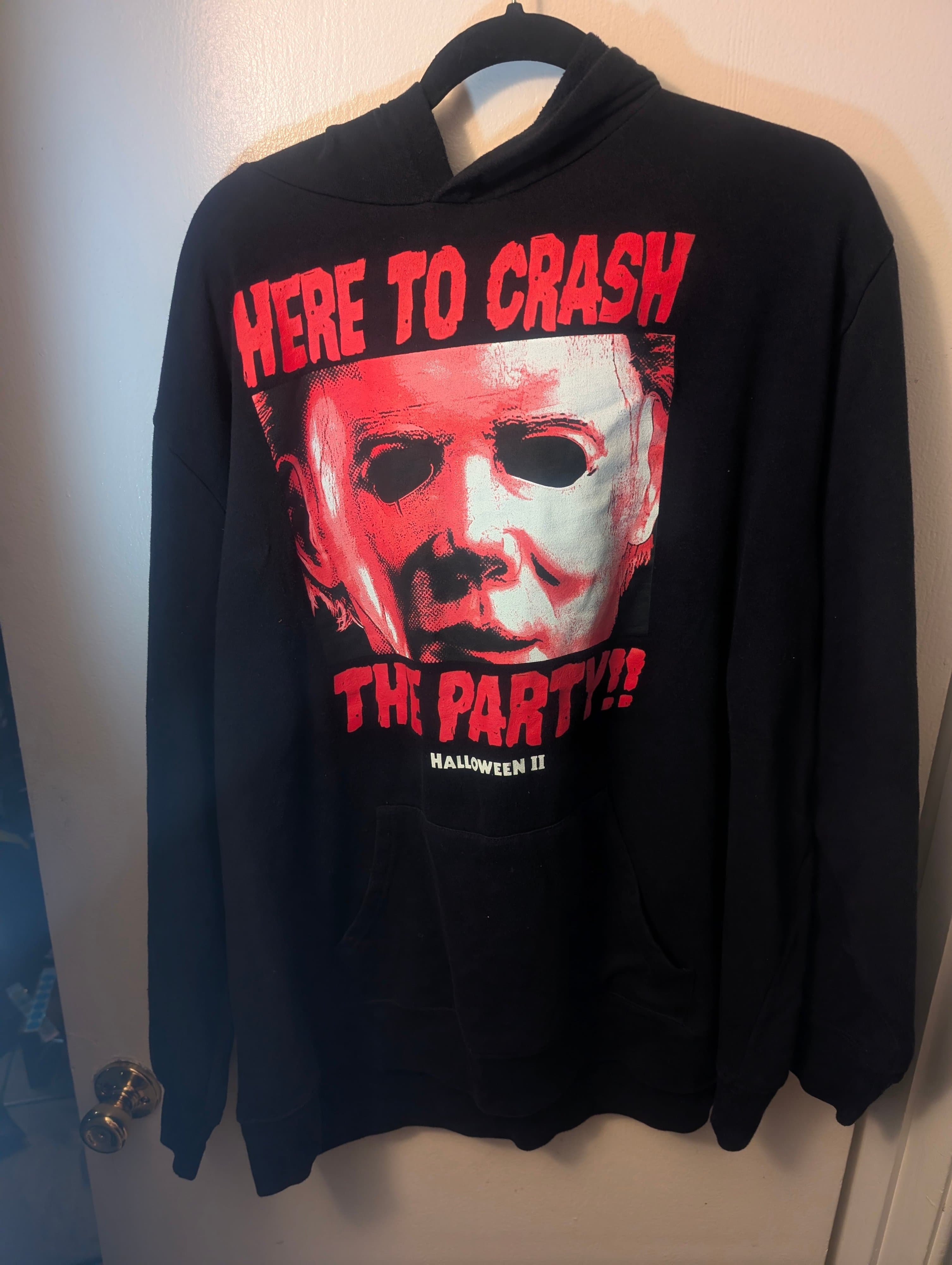 Halloween II Hoodie 3XL 'Here to Crash the Party'