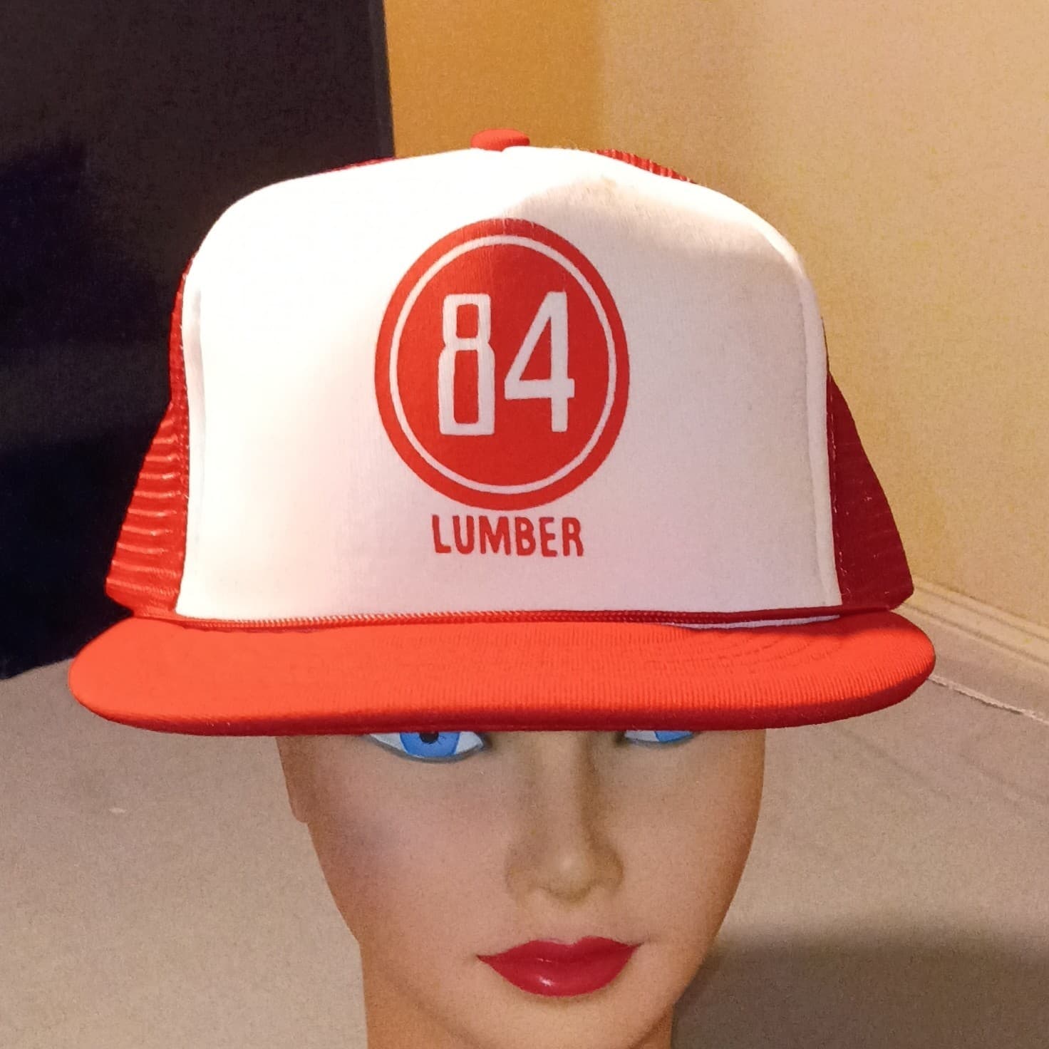 Mohrs Snapback Cap Hat Mens One Size Breathable Mesh 84 Lumber White Red