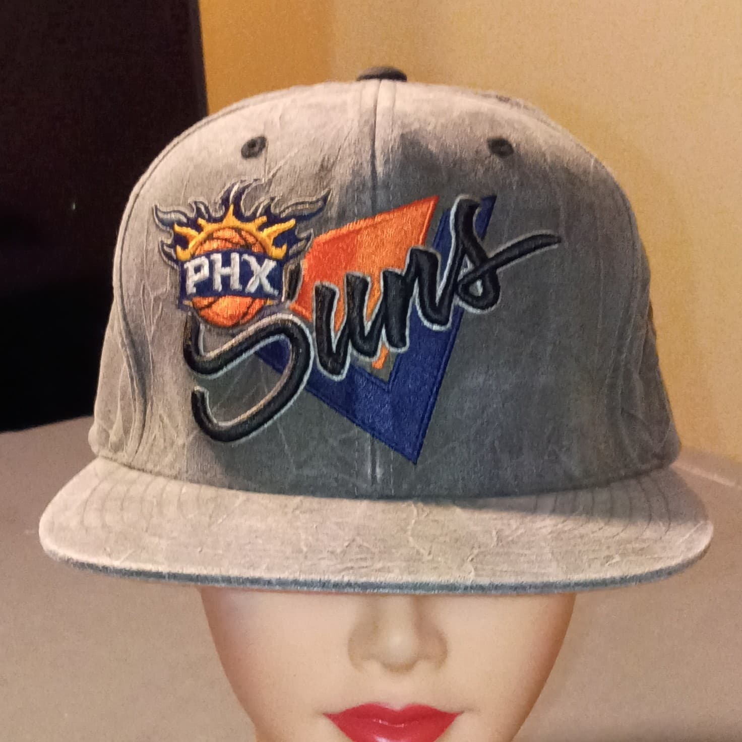 2014 Mitchell & Ness Phoenix Suns Snapback Hat Gray/Orange Mens Rare