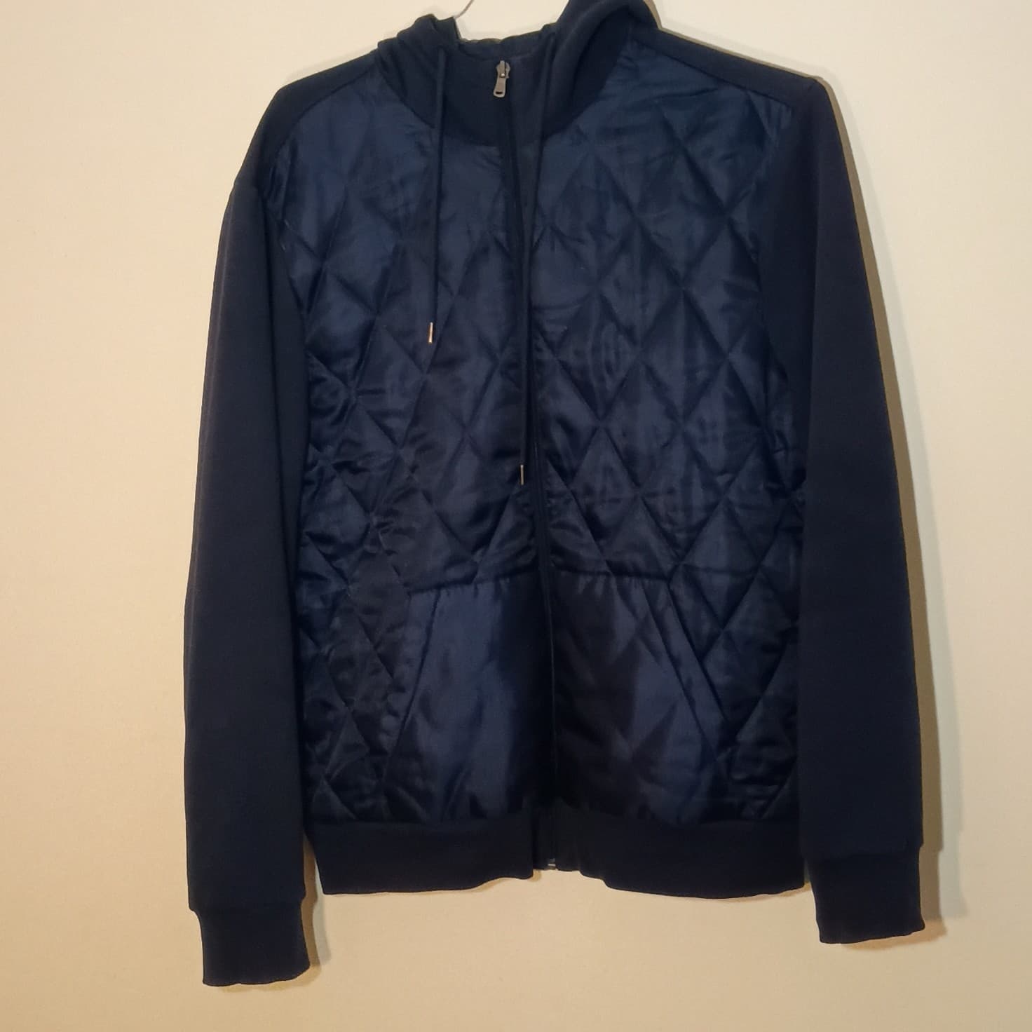 Michael Kors Fully Zip Hooded/Bubble Jacket Men's Size XL Navy Blue