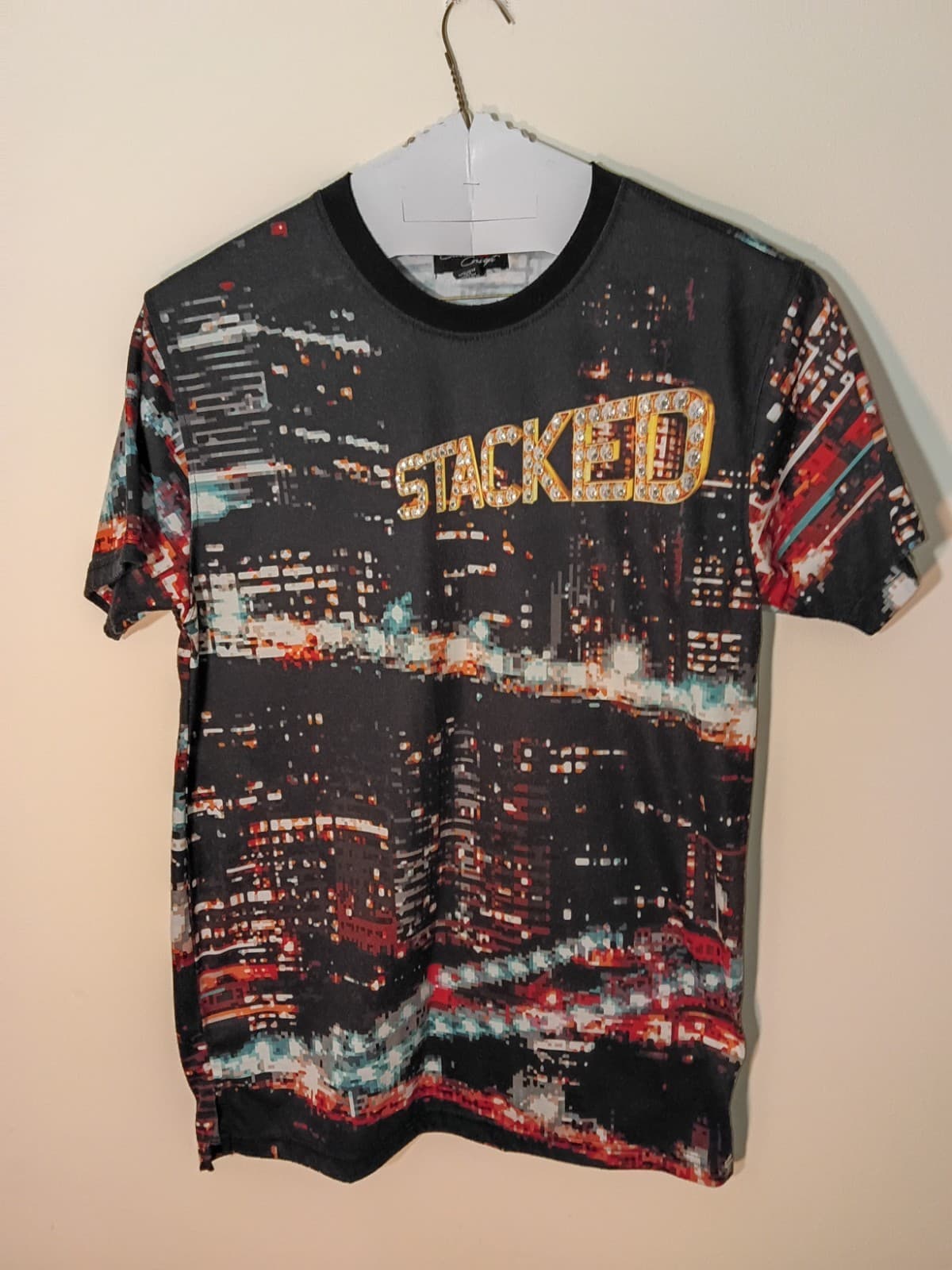 Studio 23 Concept Mens City Graphic Print Crew Neck Short Sleeve T-Shirt L