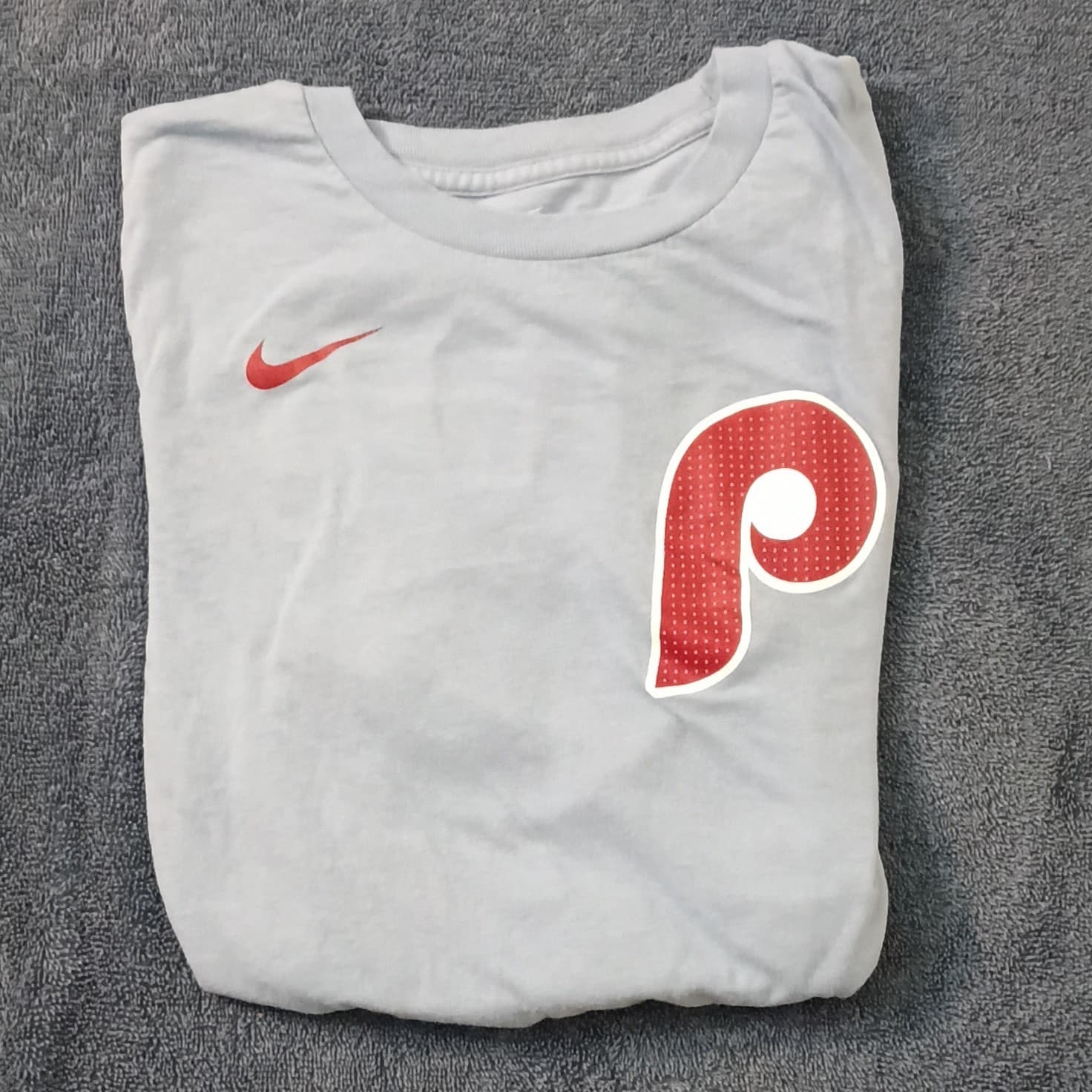Nike Philadelphia Phillies Trea Turner #7 MLB Shirt Size L Light Blue/Red