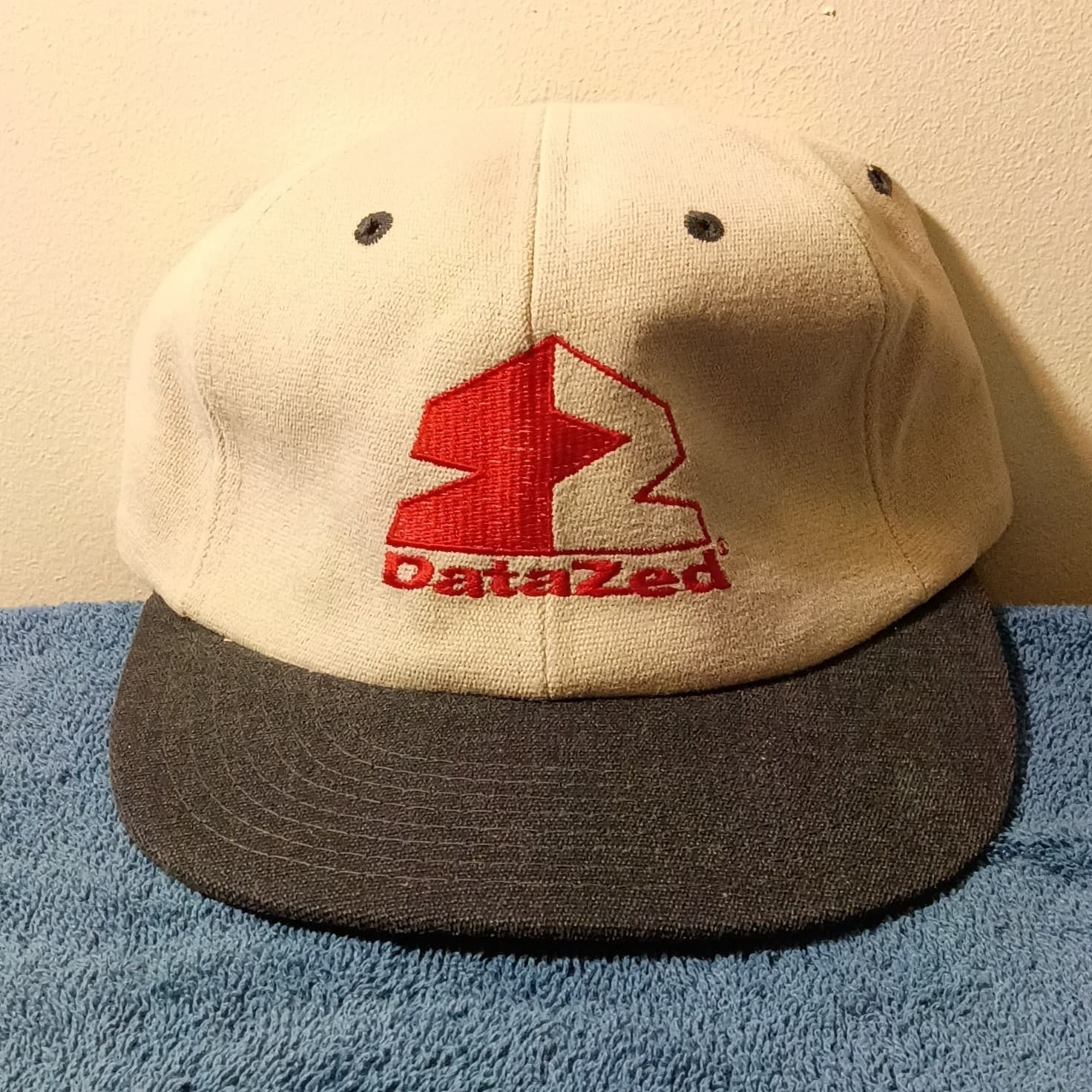 Yupoong DataZed Logo Baseball Cap Hat Mens One Size Adjustable White Black Red