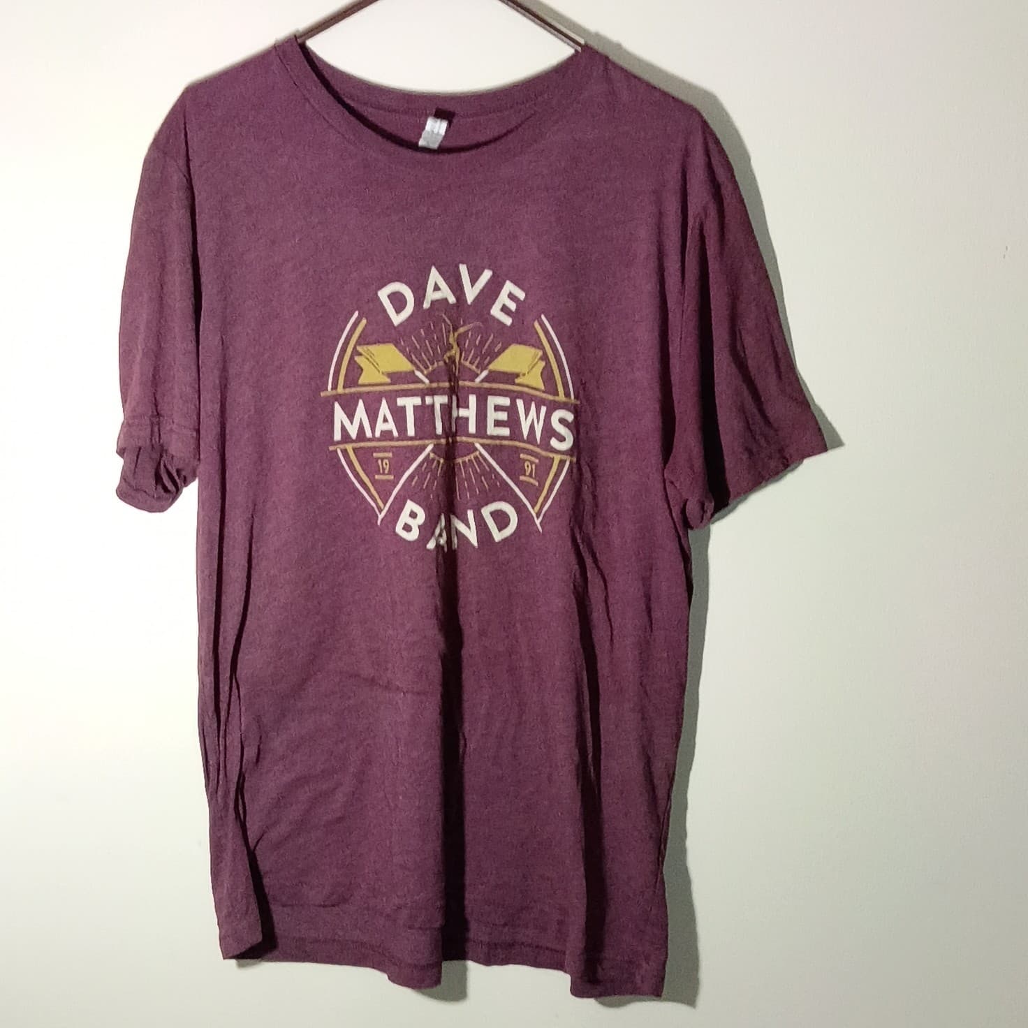 Bella+Canvas Dave Matthews Band Purple Graphic T-Shirt XL Rock & Pop