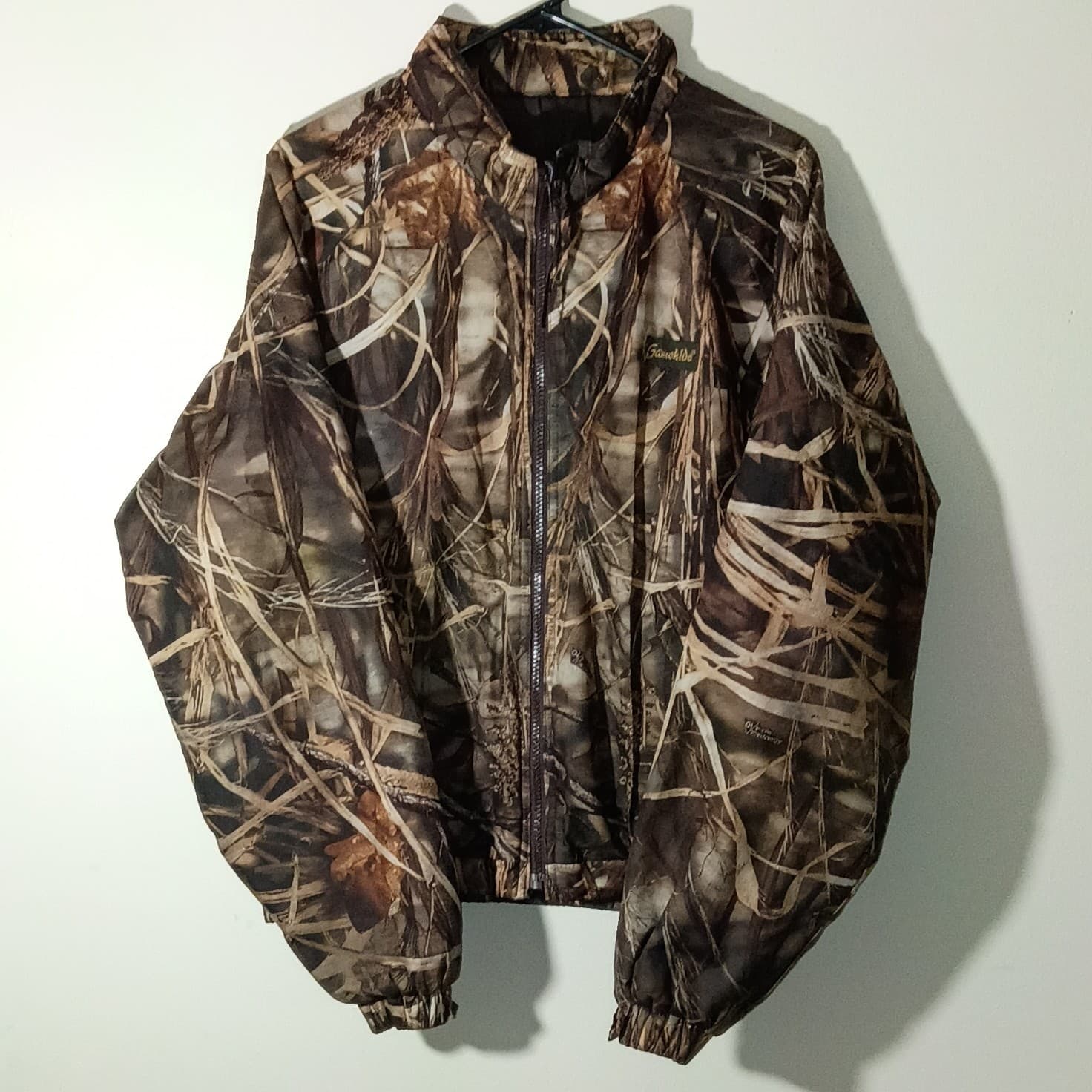 Gamehide Reversible Hunting Jacket Mens medium Camo Advantage MAX-4 HD Brown