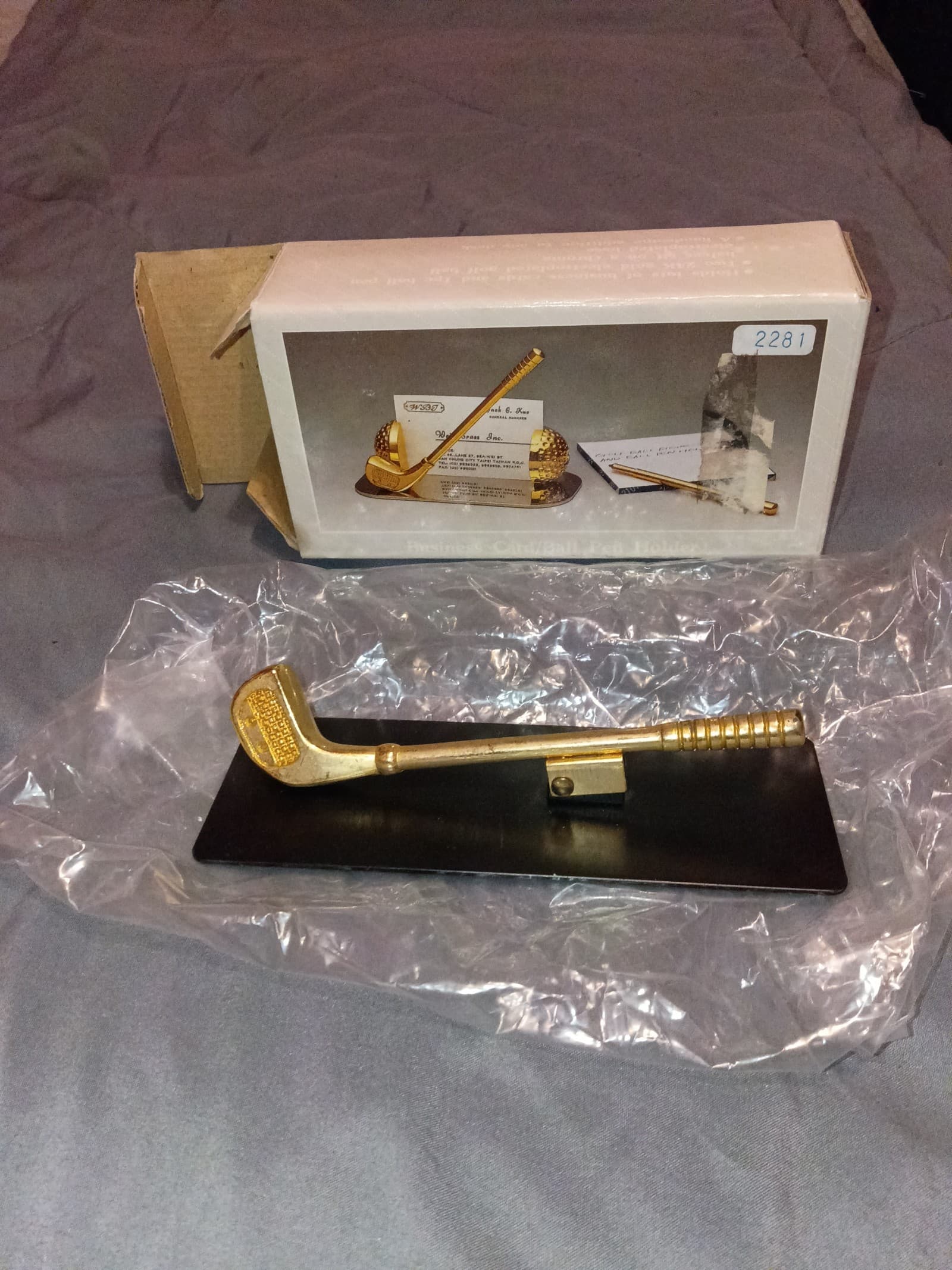 Golf club Business card ball pen holder