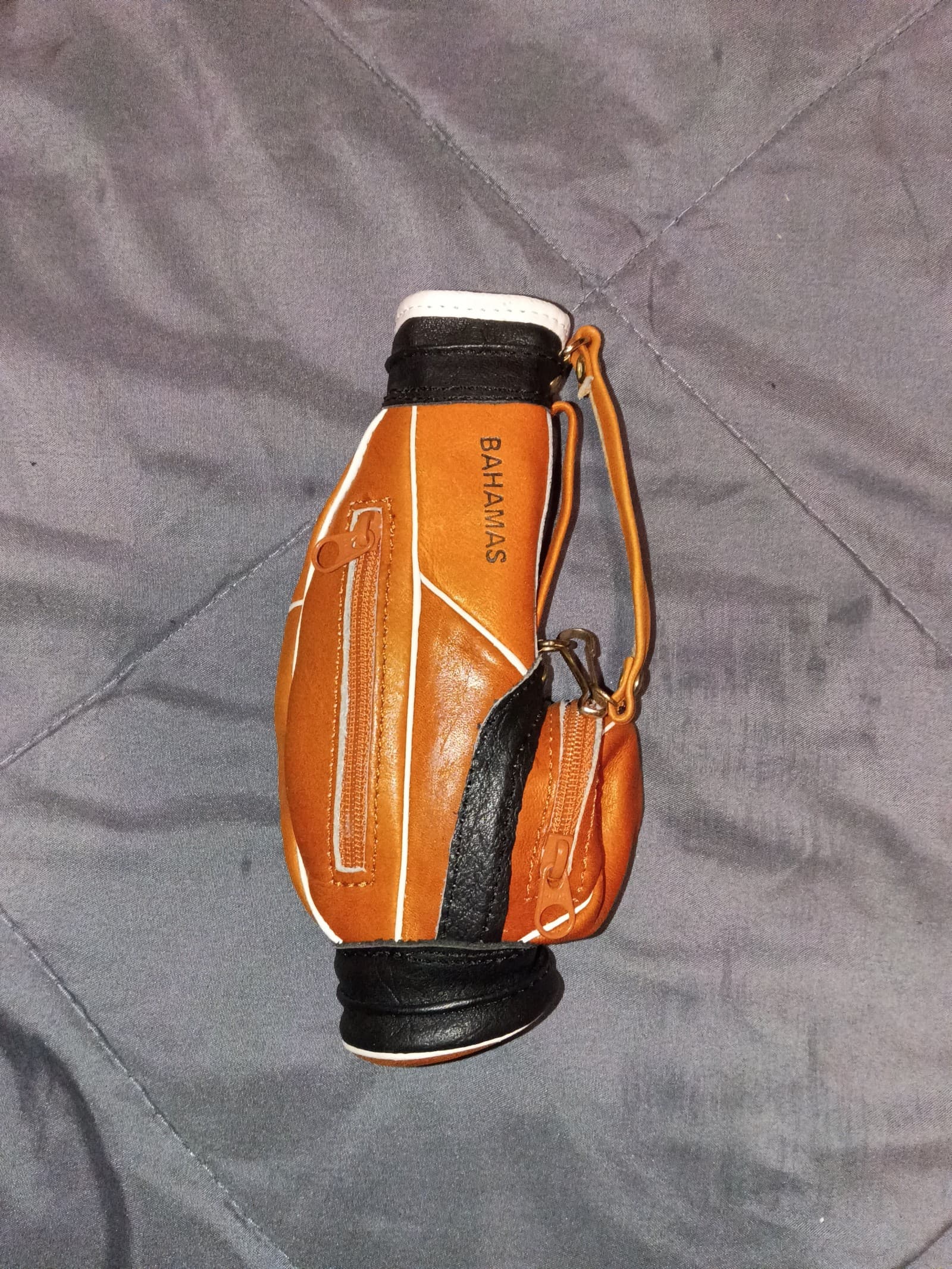 Vintage Leather Bahamas miniature golf club bag