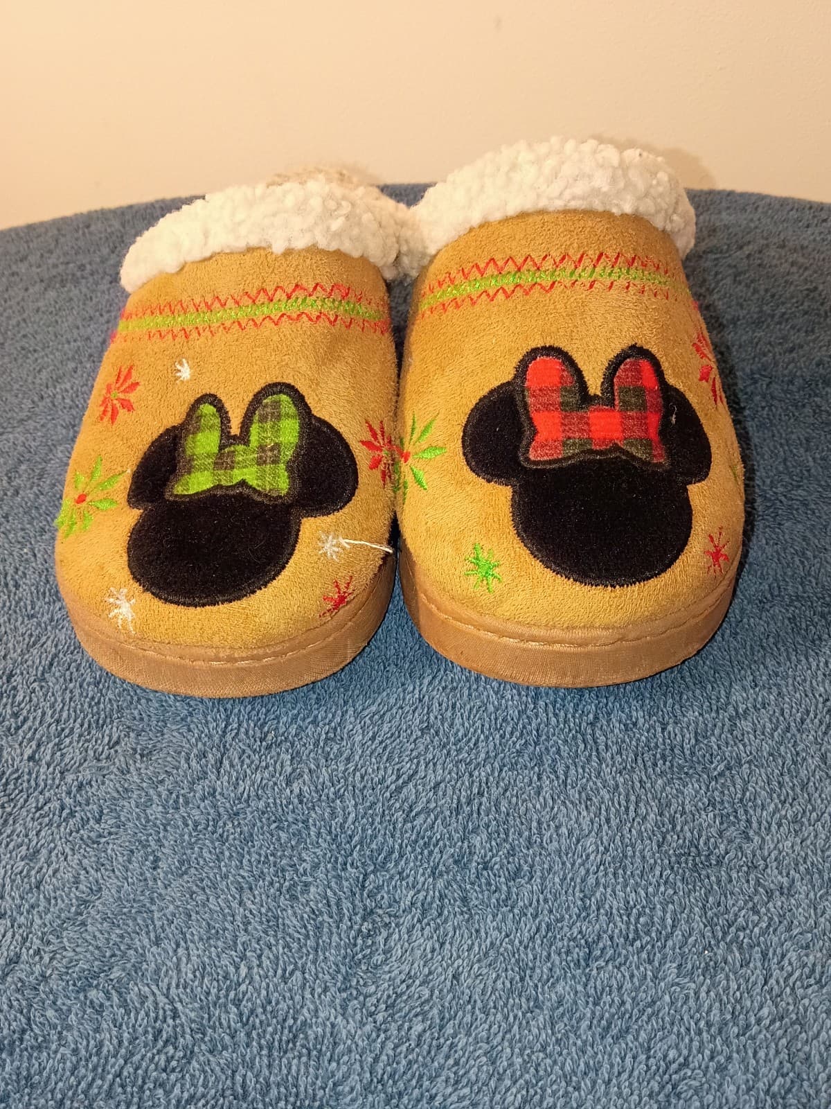 Disney Minnie mouse slipper slides size girls 10