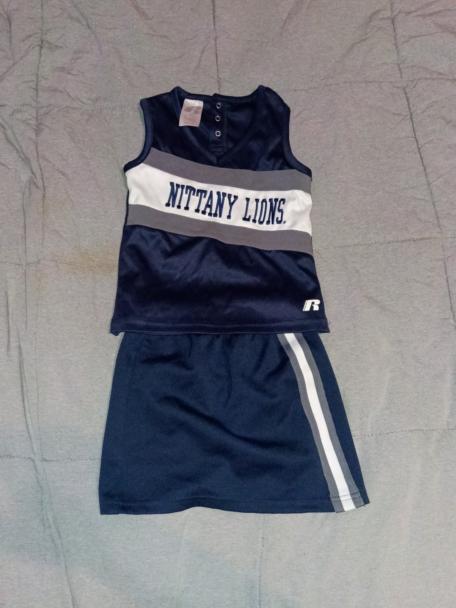 Penn State Nittany Lions girls cheerleading uniform size med 5/6 top s 6 bottom