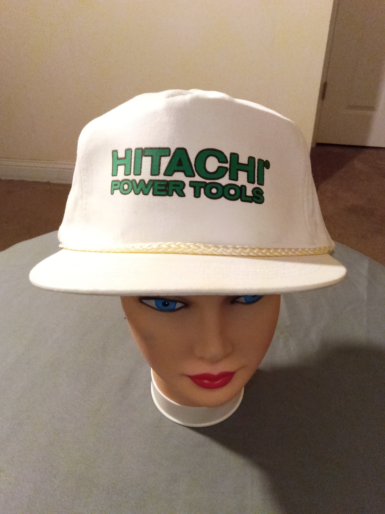 Hitachi power tools A-frame snapback hat color white