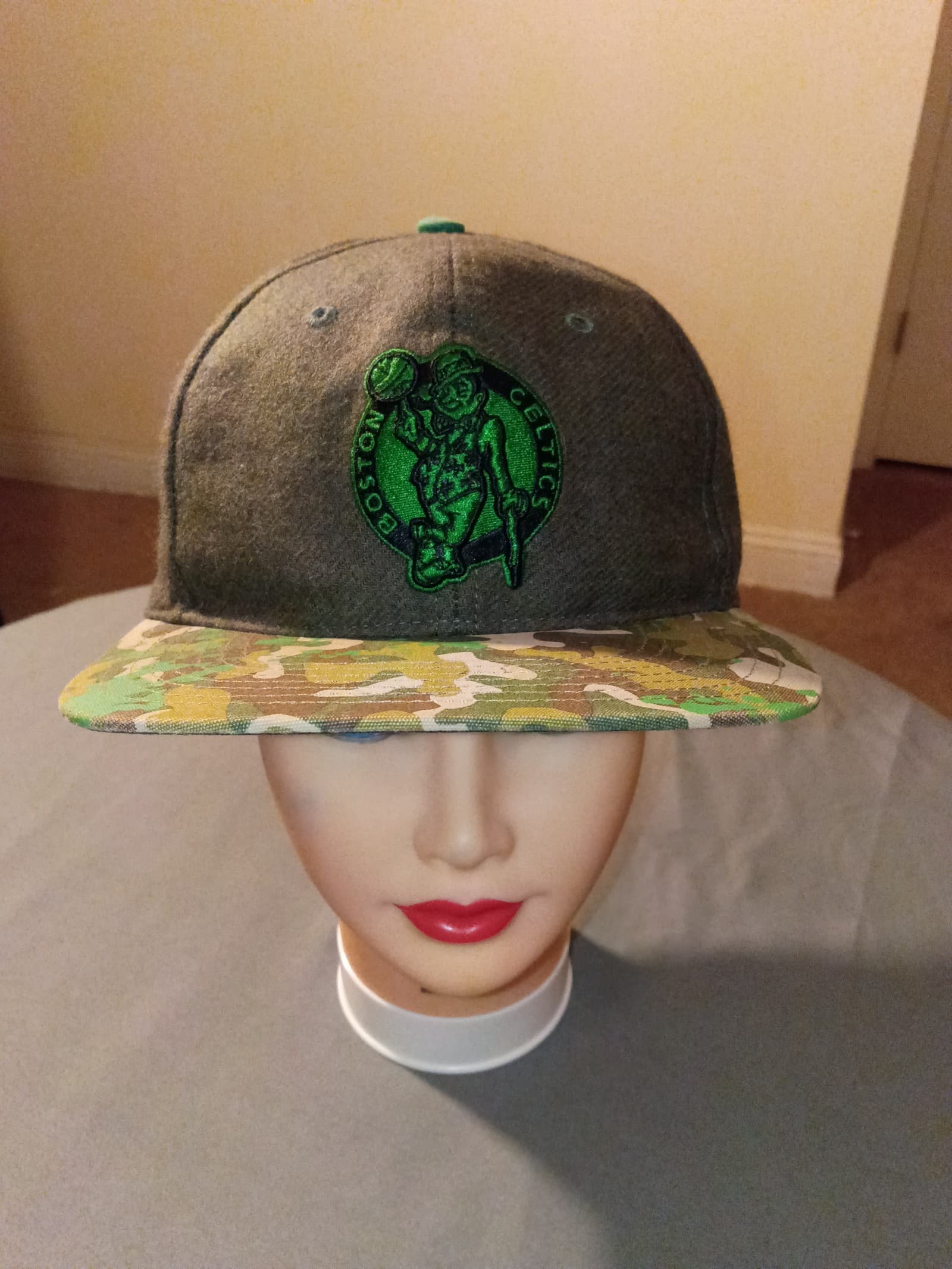 47 Brand hat Boston Celtics army fatigue hardwood classics snapback wool hat