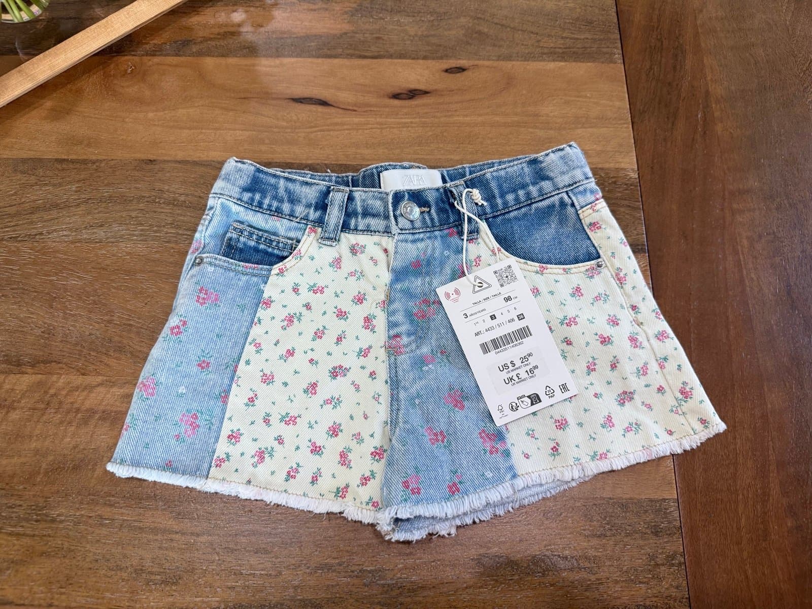 Zara girls shorts NWT