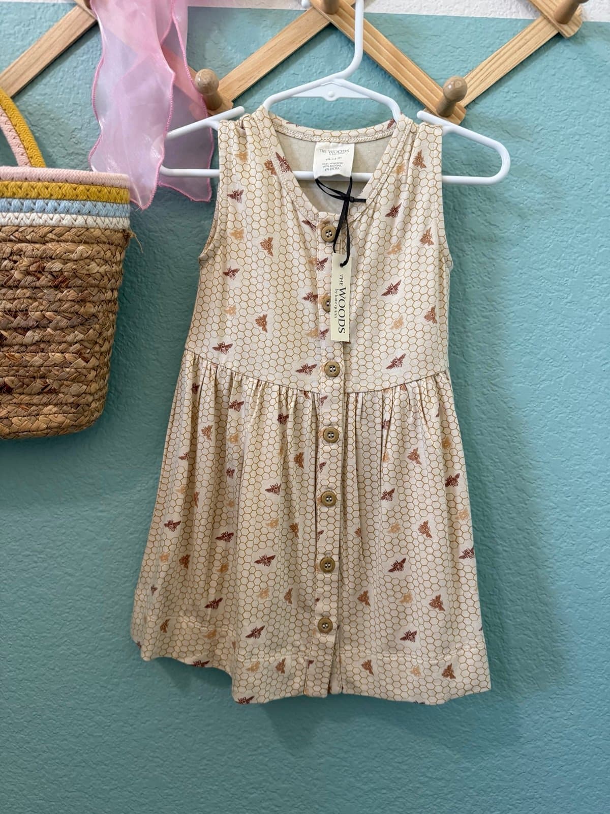 Kate Quinn honeycomb bees dress and bloomer set