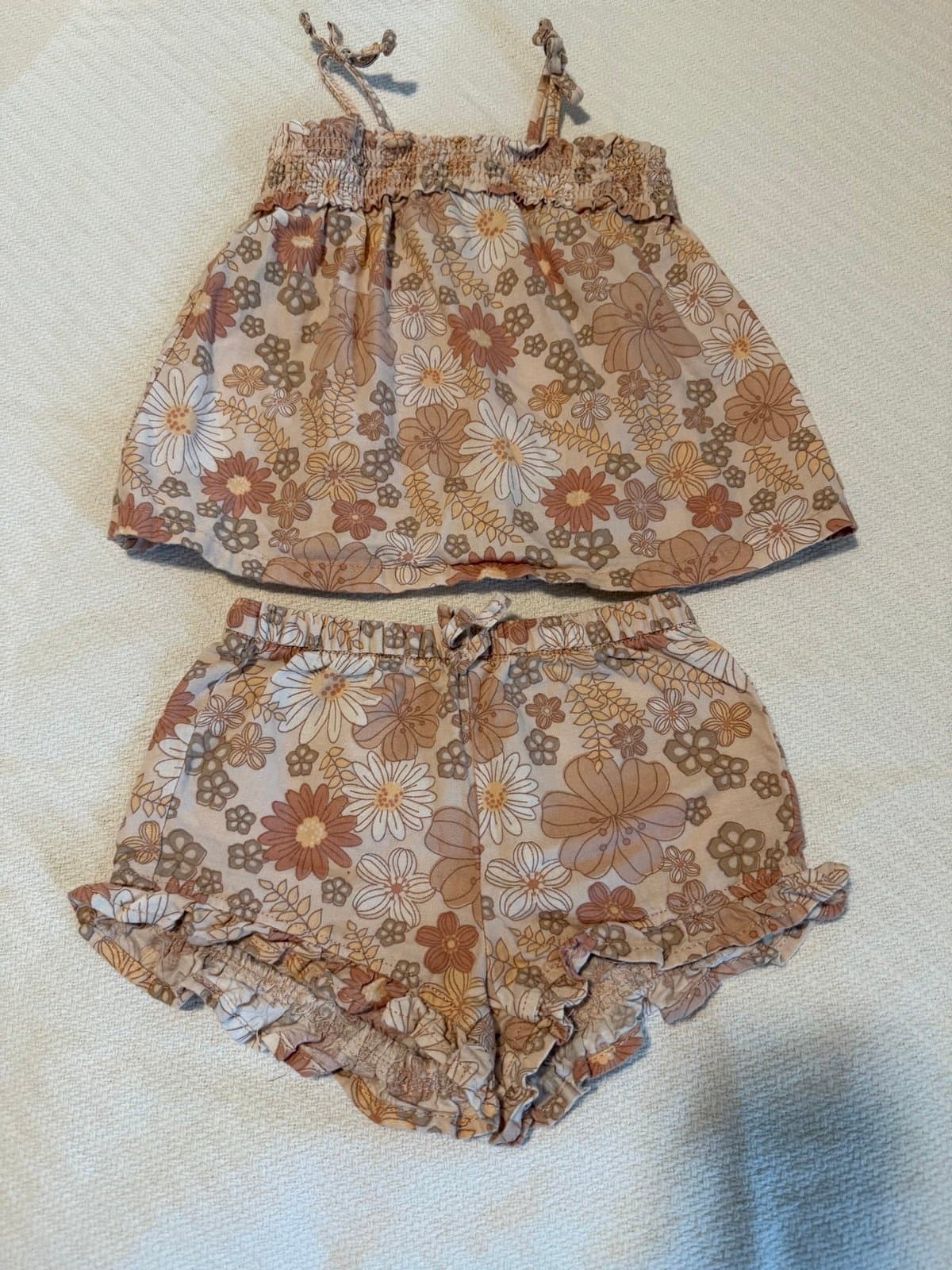 Little Co cotton linen blend set 24m