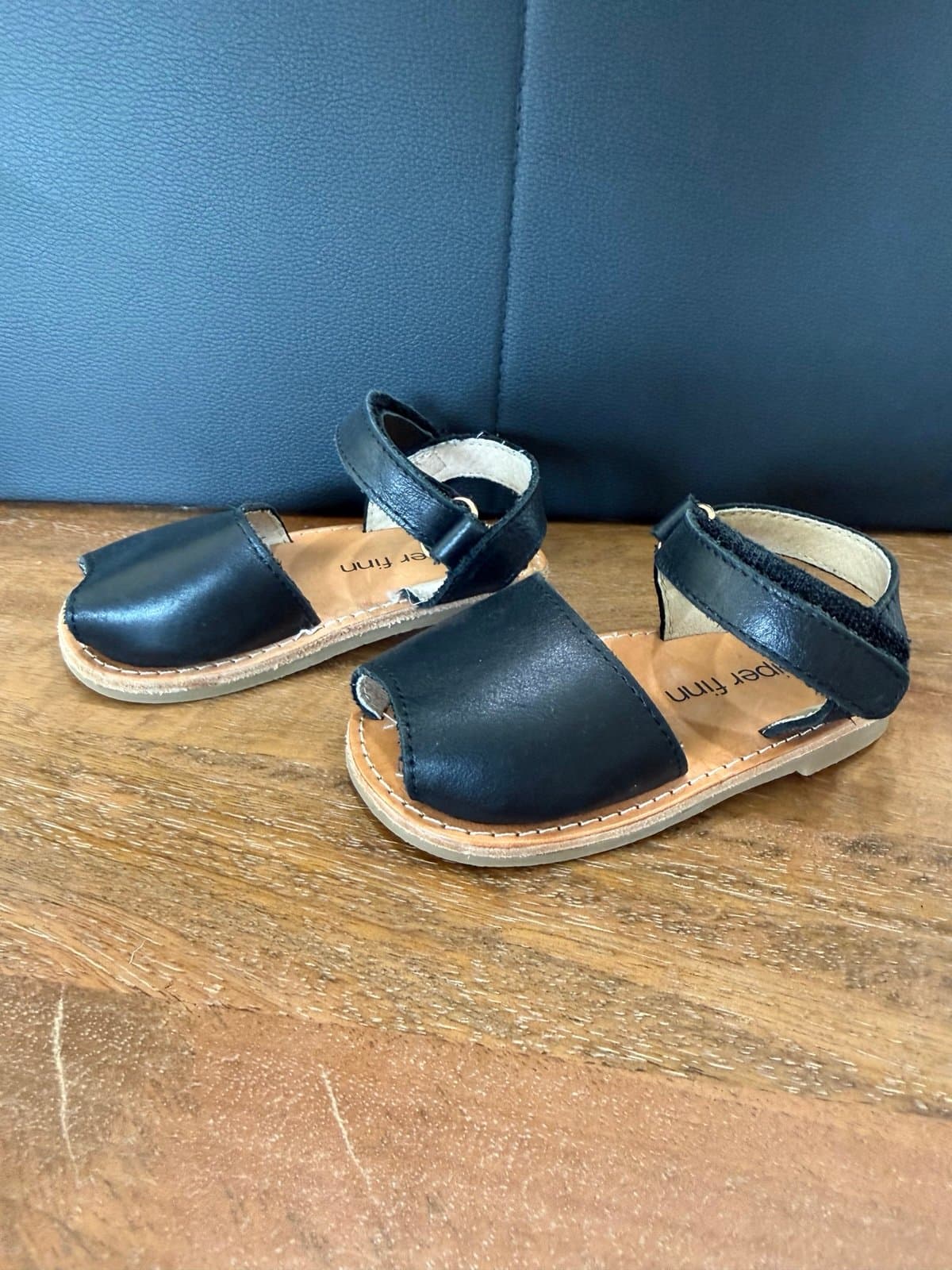Toddler leather peep toe sandals
