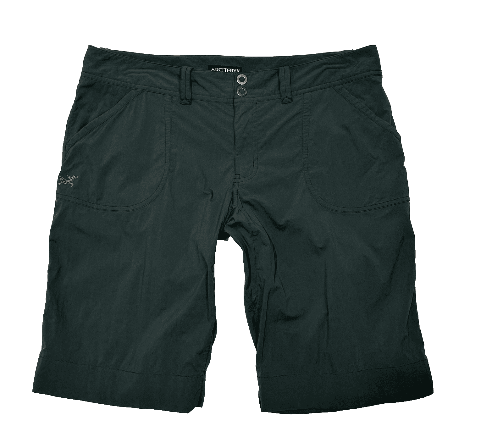 ARC'TERYX Womens PARAPET Hiking Shorts Size 12 Dark Green Cargo a1
